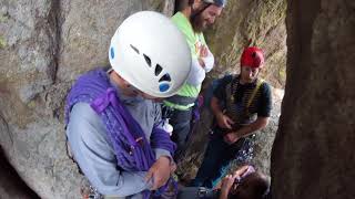 Devils Tower Durrance Crack - "Cave pitch" ah, ah ah ah staying alive...