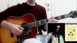 How To Play "HOW DOES IT FEEL" by SLADE | Acoustic Lesson Tutorial on a Lyle-W460 Hummingbird Copy