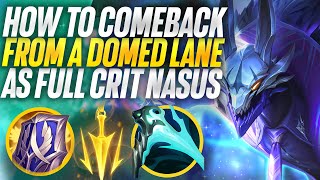 How to come-back from a doomed laning phase as Crit Nasus! | Carnarius | League of Legends