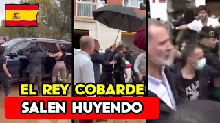 Españoles corren a patadas al Presidente y al Rey,