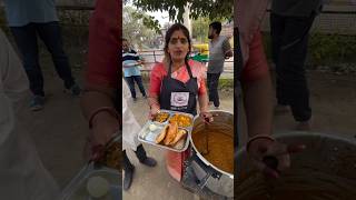 Hard working aunty selling 1 rupay wali thali 🍽️ #vegthali   #viral #trend #shorts