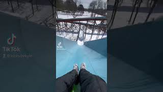 Abandoned water park + snow = injuries. #foryou #fypシ #fyp #shorts #foryoupage #trending