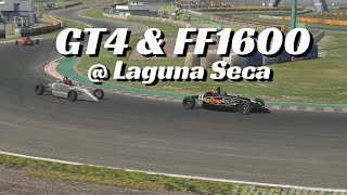 GT4 and FF1600 at Laguna Seca - iRacing Ranked Races