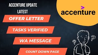 Accenture Latest Update | Offer Letter, Documents Verification Message, Count Down to Accenture Page