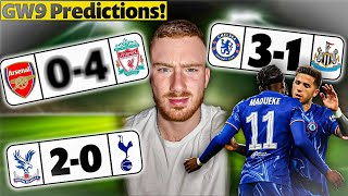 PREMIER LEAGUE PREDICTIONS - GAMEWEEK 9!!!