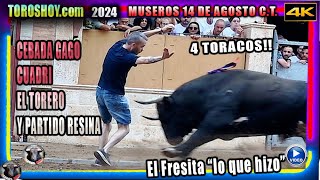 CARTELÓN!! 14 DE AGOSTO 😱▶️ 4 TOROS IMPRESIONANTES MUSEROS c.t. 2024 TOROS TV