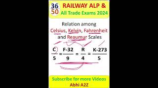 #36 🔥Relation among Celsius, Kelvin, Fahrenheit and Reaumur Scales🔥 | @Abhi_A2Z #rrbalp #alpclass