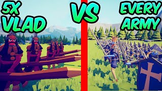 5x VLAD vs EVERY ARMY!⚔️😱😱| TABS - Totally Accurate Battle Simulator