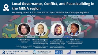 Local Governance, Conflict, and Peacebuilding in the MENA region