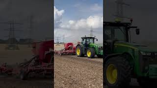 8370R & 6m Vaderstad Rapid #tractor #johndeere #väderstad #tractorpower