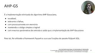 AHP GS IMPLEMENTAÇÃO DO MÉTODO AHP GAUSSIANO PARA TOMADA DE DECISÃO NO CENÁRIO BIG DATA