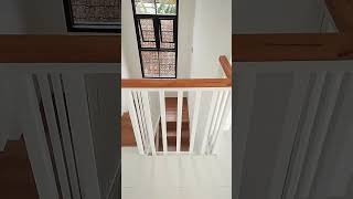 homemade minimalist stair railing