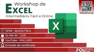 Workshop de Excel intermediário, fácil e online