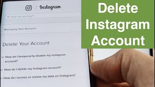 How To Easily Delete Instagram Account in 1 Minute- Step By Tutorial