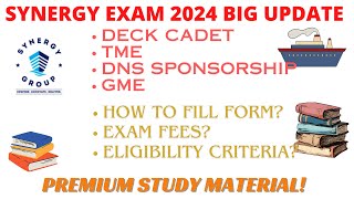 Synergy Exam 2024 | Full Update | Eligibility Criteria & Fees | Register for Exams Study Material