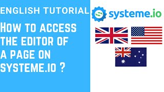 How to access the editor of a page on systeme.io ?