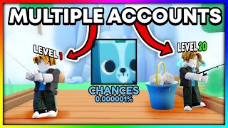 HOW TO FISH ON MULTIPLE ACCOUNTS in Pet Simulator 99! (F2P)