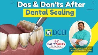 Precautions After Dental Scaling & Root Planing | Dental Cleaning || Dr Chandra Shekar Alladi || DCH