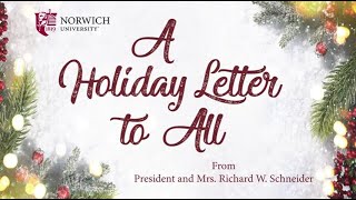 Norwich University President Schneider's 2019 Holiday Message