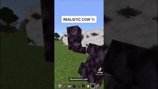 Realistic cow in minecraft