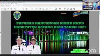 Rapat Fasilitasi RKPD Kabupaten Batanghari Tahun 2025