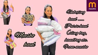 My purse haul unboxing of meesho haul || first video || meesho haul || #meeshohaul #meesho #purse✨🦋💯