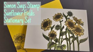 Sunflowers make for a great stationary set #simonsaysstamp #ssssunflowerfields #diystationary