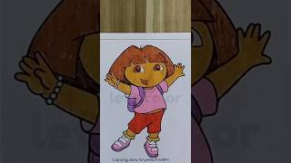 Coloring Dora for preschoolers #shorts #coloringvideos #coloringpages #coloringbook