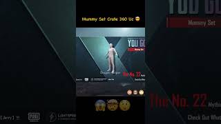 Mummy Set Crate in 360 Uc 😱 Pubg Mobile || #shorts #short #pubg #bgmi