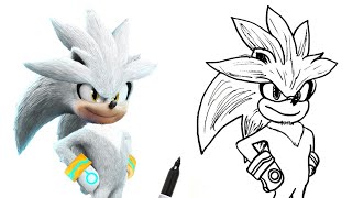 How To Draw SILVER Easy! - Step-by-step Tutorial On Sonic The Hedgehog Character