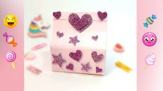 💓DIY How to make an easy Candy Box, Papercraft Idea, Cute Gift Idea