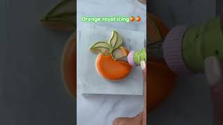 Orange royal icing🍊🌈🍊 #art #cookies #royalicing #artist #celebration #business #cooking #cun