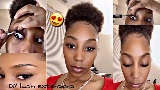 $8 Cluster Lashes from Amazon .. they look so natural 😍| how to apply | beginner friendly