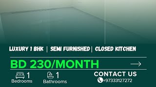 Luxury 1 BHK | Semi Furnished | Closed kitchen | A-BT-2832-230