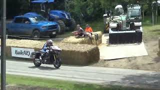 Goodwood Festival of Speed 2024: Racing motorbikes, side cars and dirt bikes heading up the hill