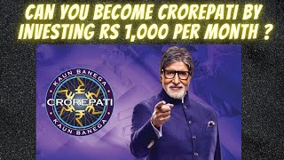 Can you become crorepati by SIP of Rs 1000 ? Best Mutual Funds #shorts #mutualfund #beststocks #sip