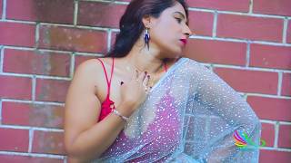 Saree Fashion 2024 | Bong Beauty Queen Monalisa in Blue Net Saree | Bong Fashion Entertainment