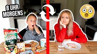 24 STUNDEN mit meinem 9-JÄHRIGEN NEFFEN ESSEN TAUSCHEN!!! *Food Challenge* ⎥ PIA