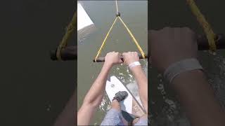 POV TAIL GRAB WAKEBOARDING #shorts #wake #wakeboarding #boat #tricks #grab #tailgrab #cable