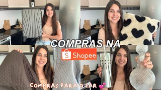 COMPRAS NA SHOPEE PARA CASA | enxoval casa nova, comprinhas lar ✨ esponja mágica, mala viagem…