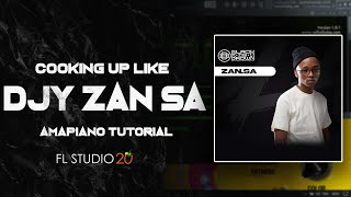 Cooking Up like Djy Zan SA 🇲🇿🔥🎹 | FL Studio 20 | Amapiano Tutorial | @Antonio NA Daniel