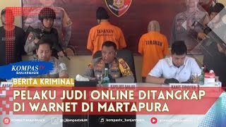 Pelaku Judi Online Ditangkap Saat Sedang Asyik Berjudi di Warnet di Martapura