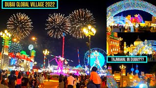 TAJMAHAL IN DUBAI??? | GLOBAL VILLAGE DUBAI VLOG | NIGHT FIREWORKS IN DUBAI | AK VLOGS AND TRAVELS