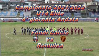 2021-10-23 U14 4° Giornata Campionato Fondi Calcio vs Romulea highlights