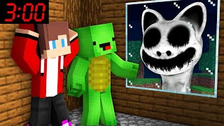 Why Are Mikey and JJ Hide From ZOONOMALY Monsters at 3:00 AM Minecraft - Maizen