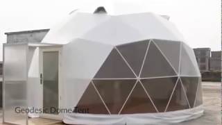 29 sqm Geodesic Dome Tent | White Roof Cover Glamping Dome for 2Person | TENTSXPERT