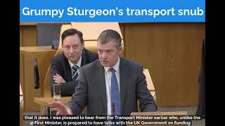 Grumpy Sturgeon's transport snub