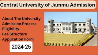 Postgraduate Admissions 2024-24 II Central University of Jammu II Details Link 👇👇👇