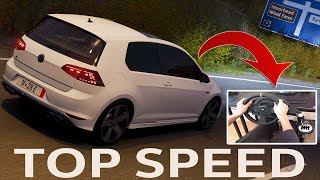 Forza Horizon 4 - Volkswagen Golf R Top Speed | Steering Wheel + Paddle Shifter Gameplay