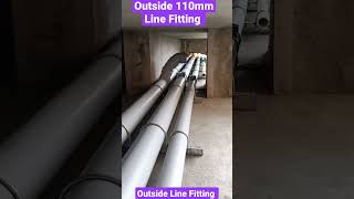 Outside 110 mm Plumbing Work | #plumbingvideos #outsideplumbing #shorts #kaiumkhan